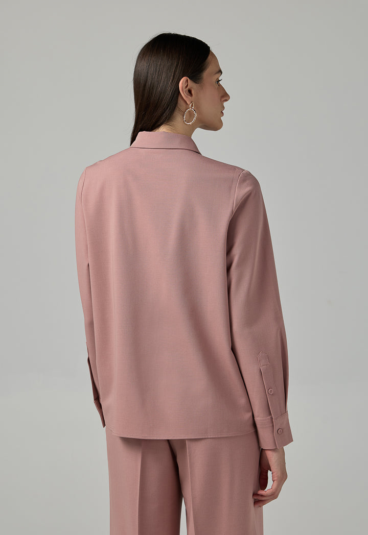 Choice Long Sleeves Basic Shirt Pink