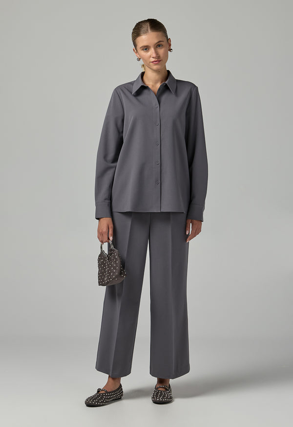 Choice Long Sleeves Basic Shirt Grey