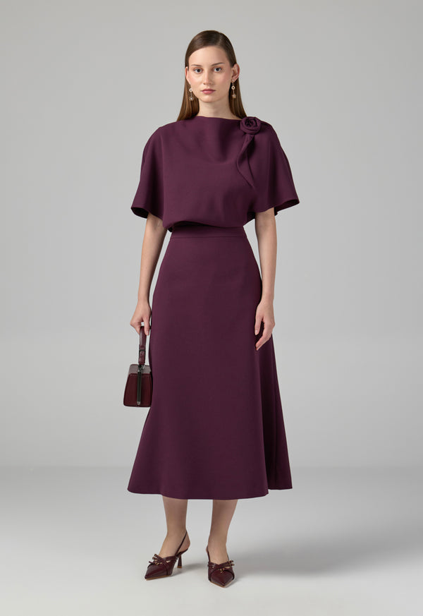 Choice Basic Flared Skirt Cherry