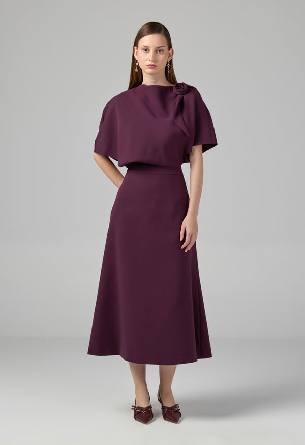 Choice Basic Flared Skirt Cherry