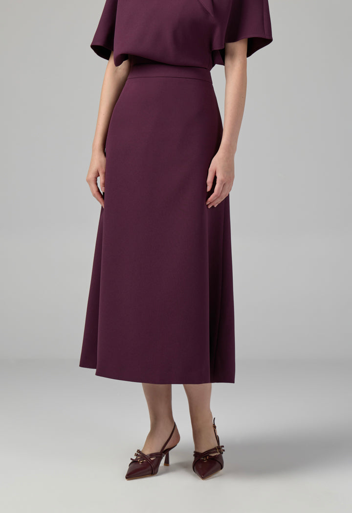 Choice Basic Flared Skirt Cherry