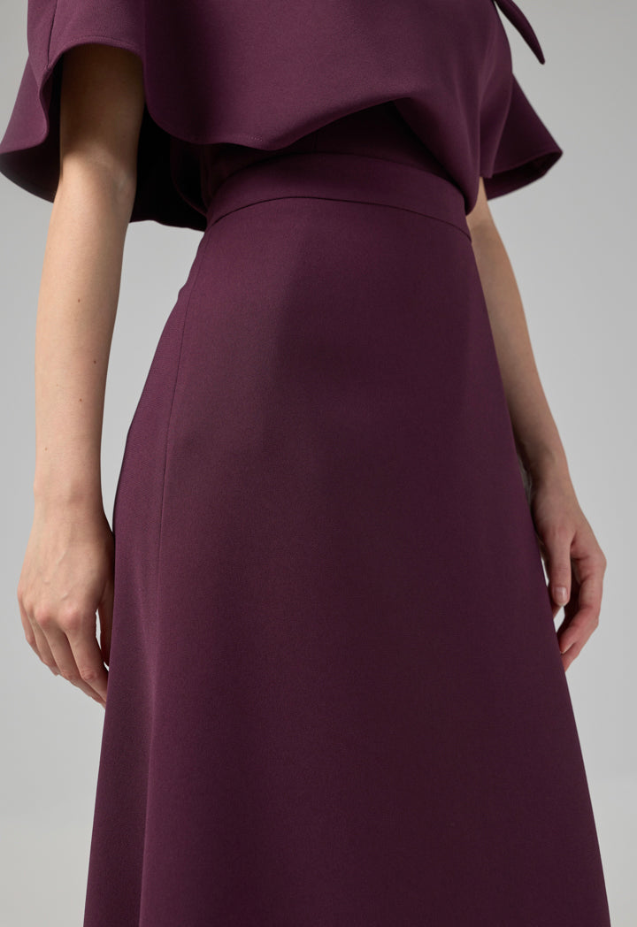 Choice Basic Flared Skirt Cherry