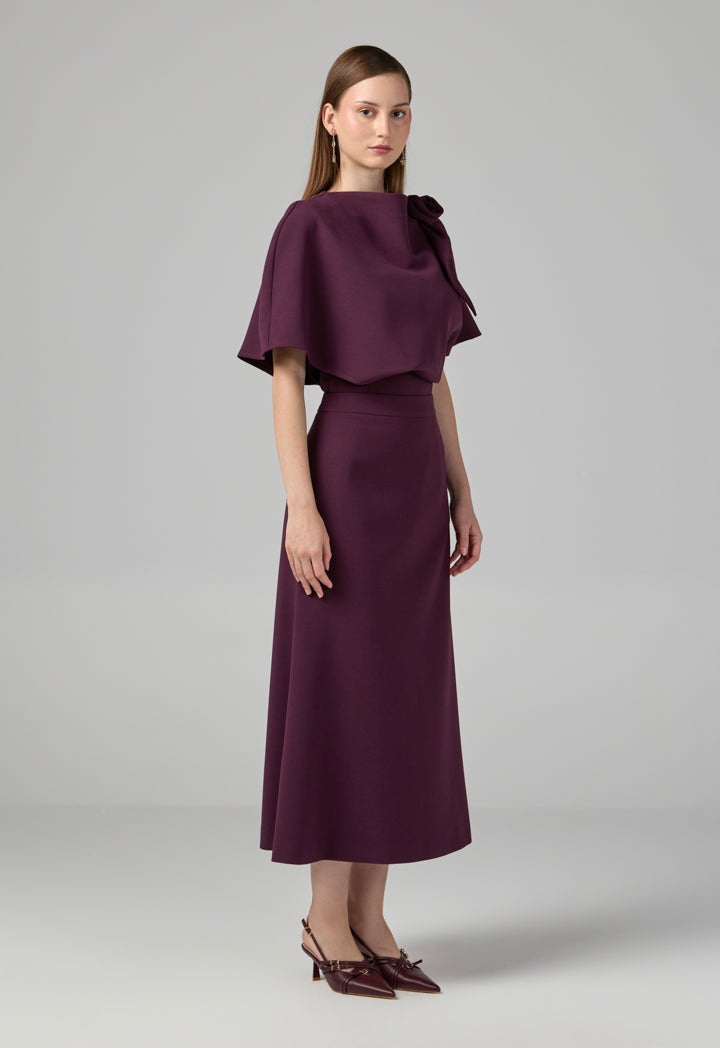 Choice Basic Flared Skirt Cherry