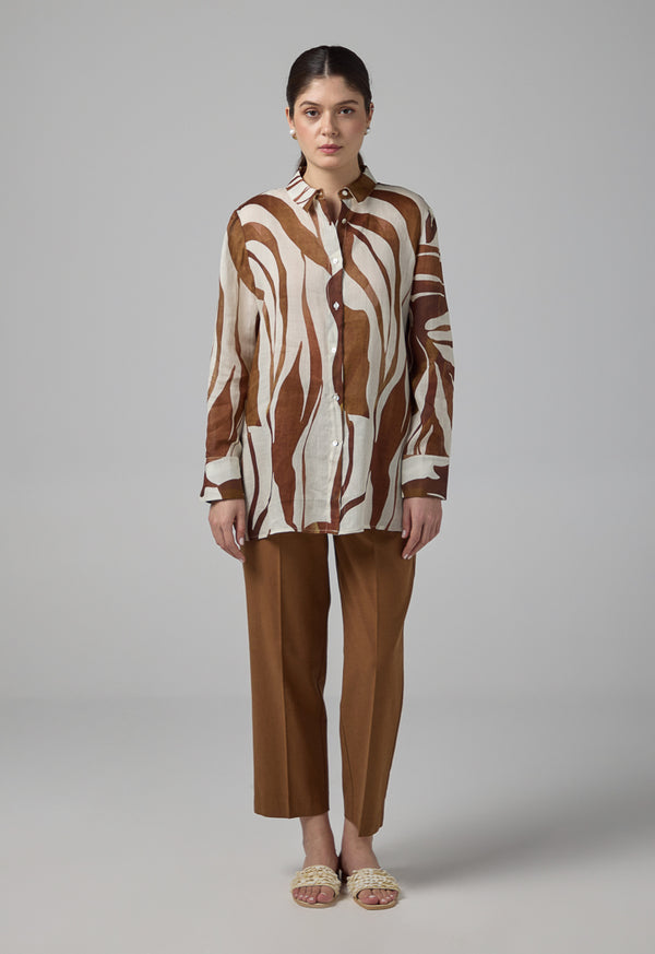 Choice Printed Contrast Shirt Multi Color