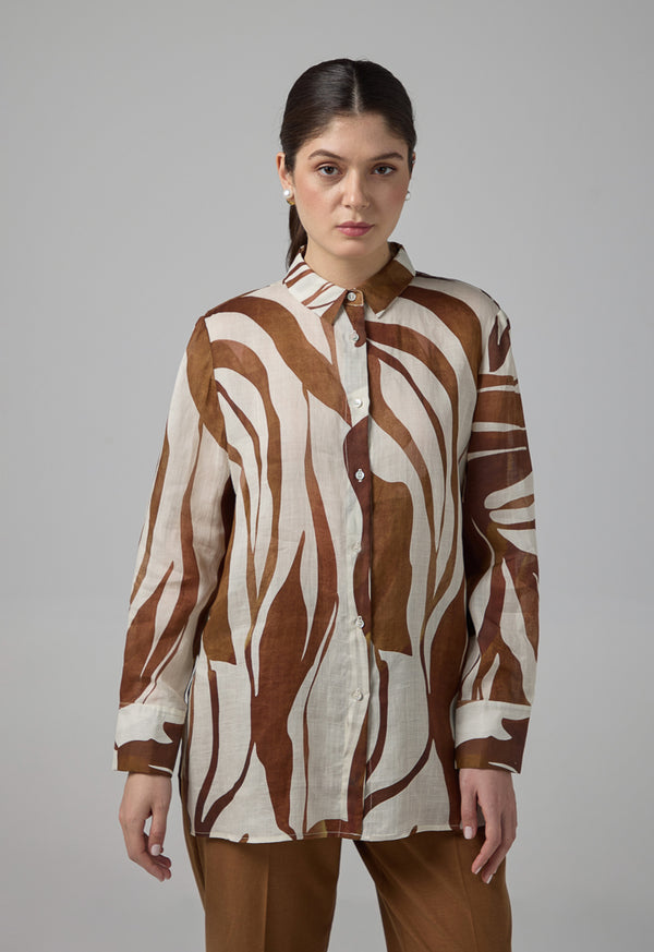 Choice Printed Contrast Shirt Multi Color