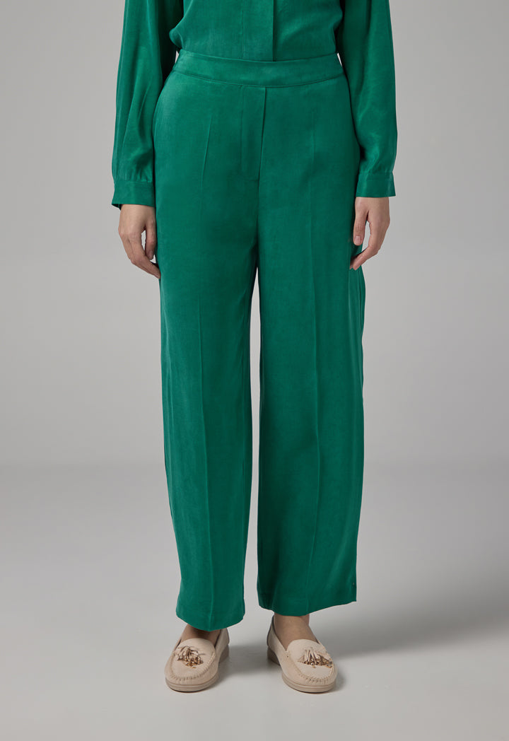 Choice Solid Elasticated Waist Trousers Green