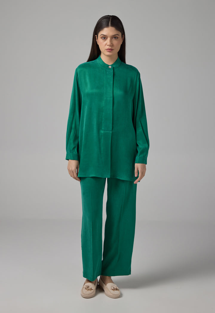 Choice Basic Long Sleeves Shirt Green