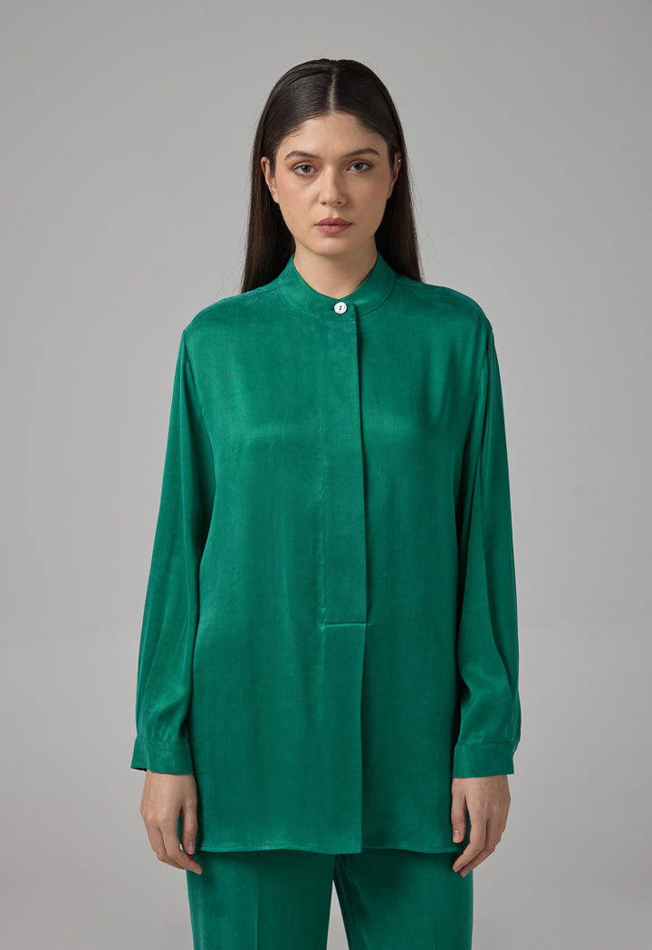 Choice Basic Long Sleeves Shirt Green