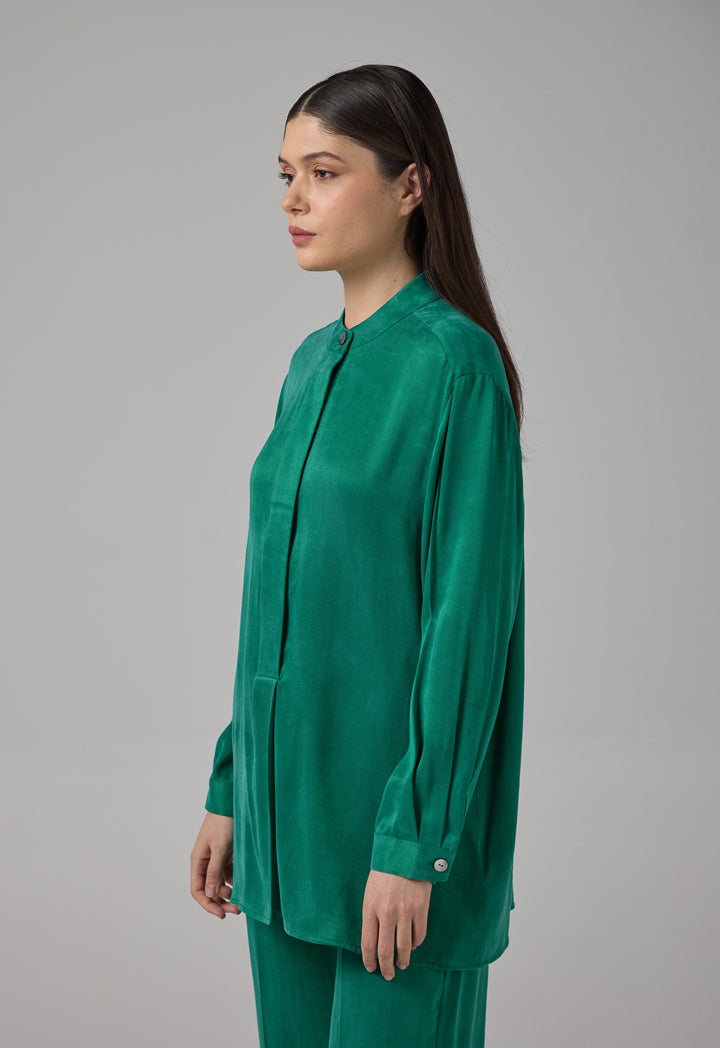 Choice Basic Long Sleeves Shirt Green