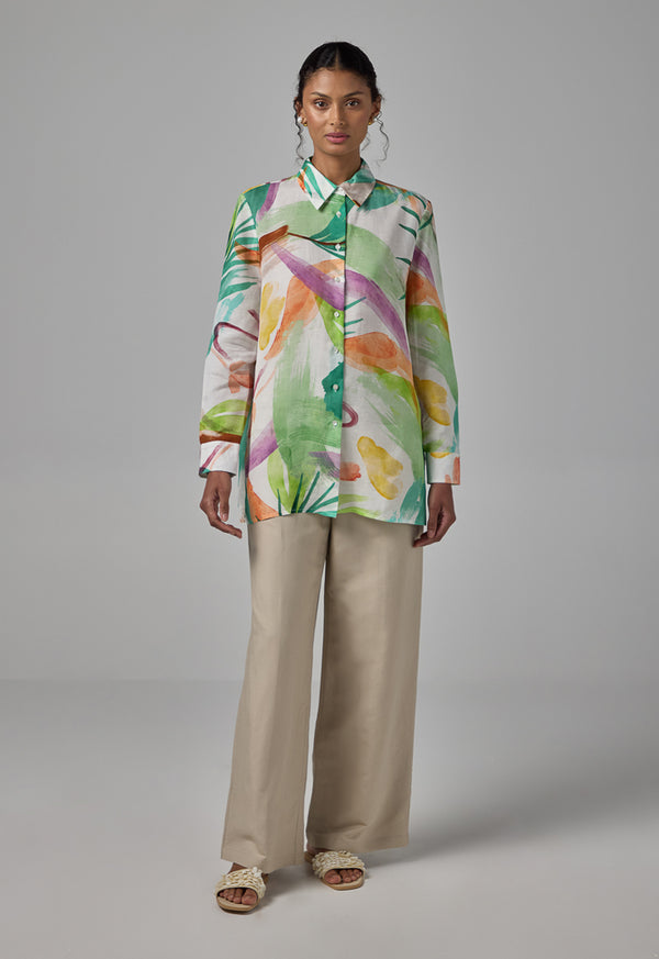 Choice Long Sleeves Printed Shirt Multi Color