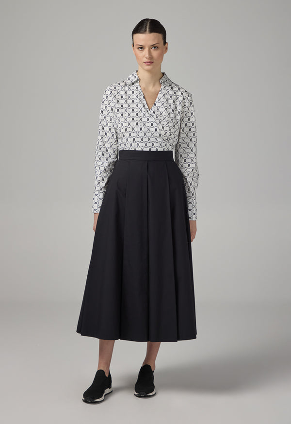 Choice Basic Pleated Maxi Skirt Black