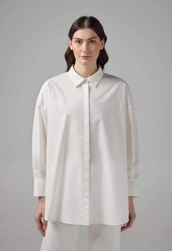 Choice Back Printed Long Sleeve Shirt Off White