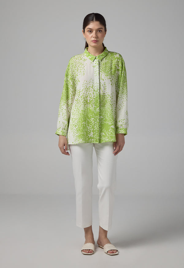 Choice Long Kimono Sleeves Linen Shirt Multi Color