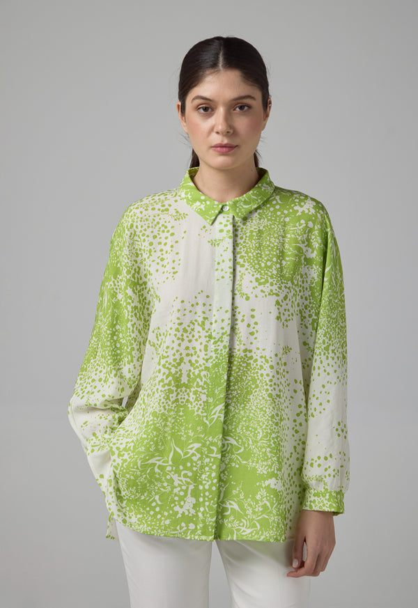 Choice Long Kimono Sleeves Linen Shirt Multi Color