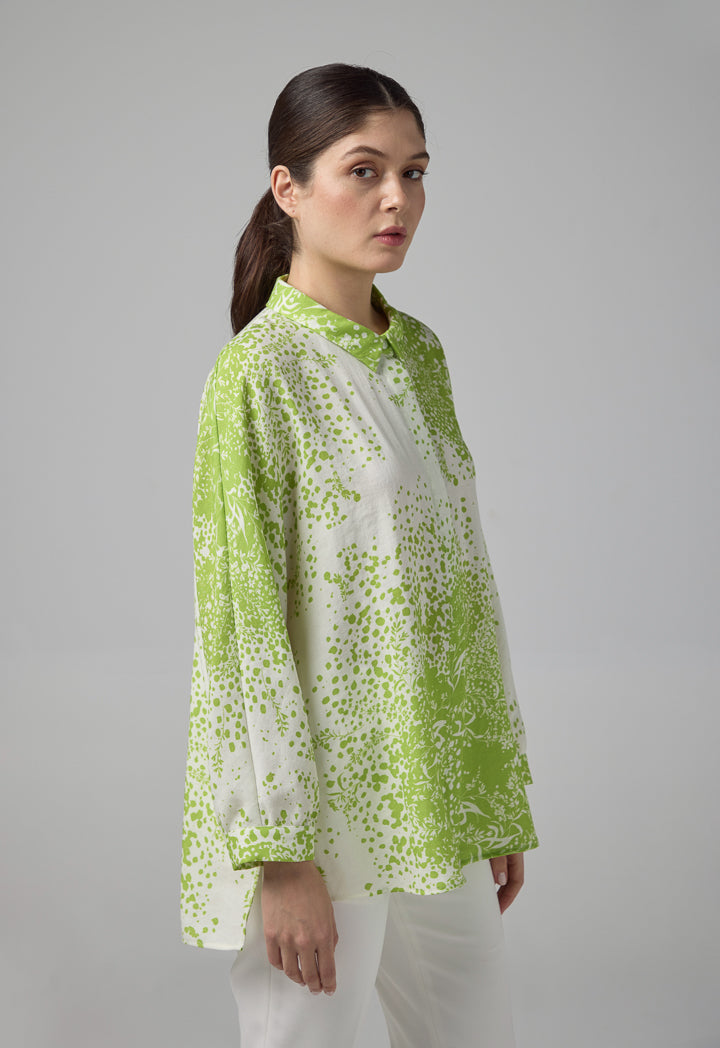 Choice Long Kimono Sleeves Linen Shirt Multi Color