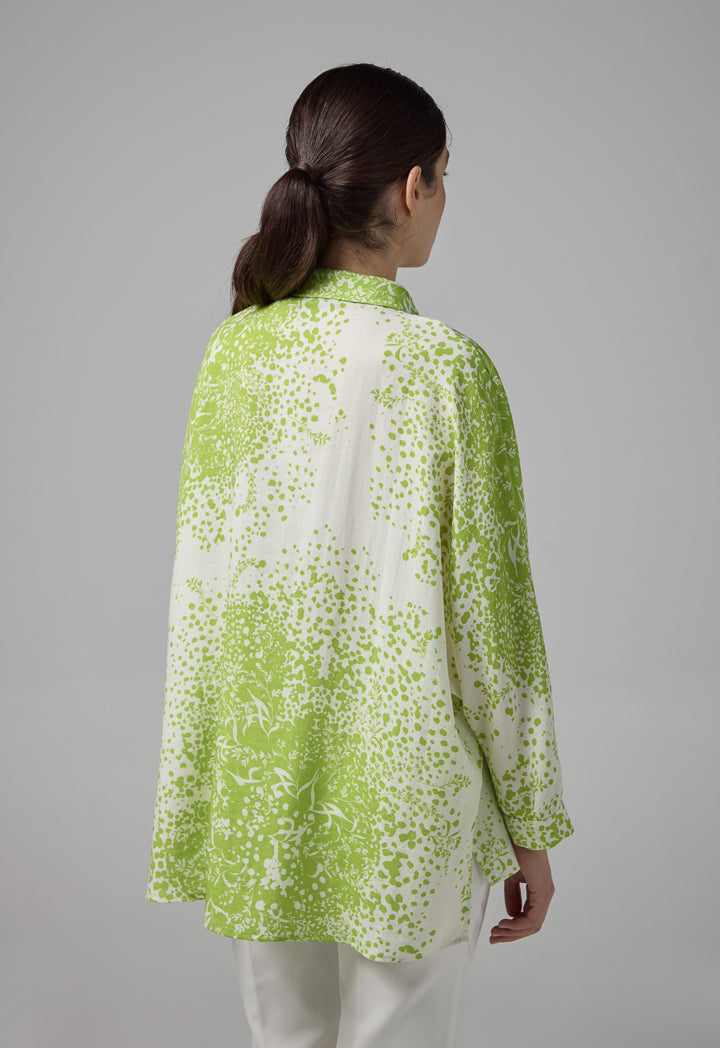 Choice Long Kimono Sleeves Linen Shirt Multi Color