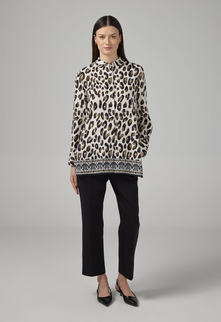 Choice Long Sleeve Printed Shirt Multi Color