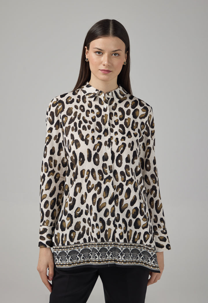 Choice Long Sleeve Printed Shirt Multi Color