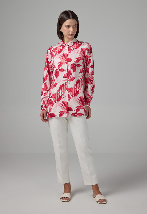 Choice Floral Printed Long Sleeve Shirt  Multi Color