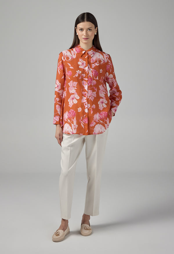 Choice Floral Printed Long Sleeves Shirt Multi Color