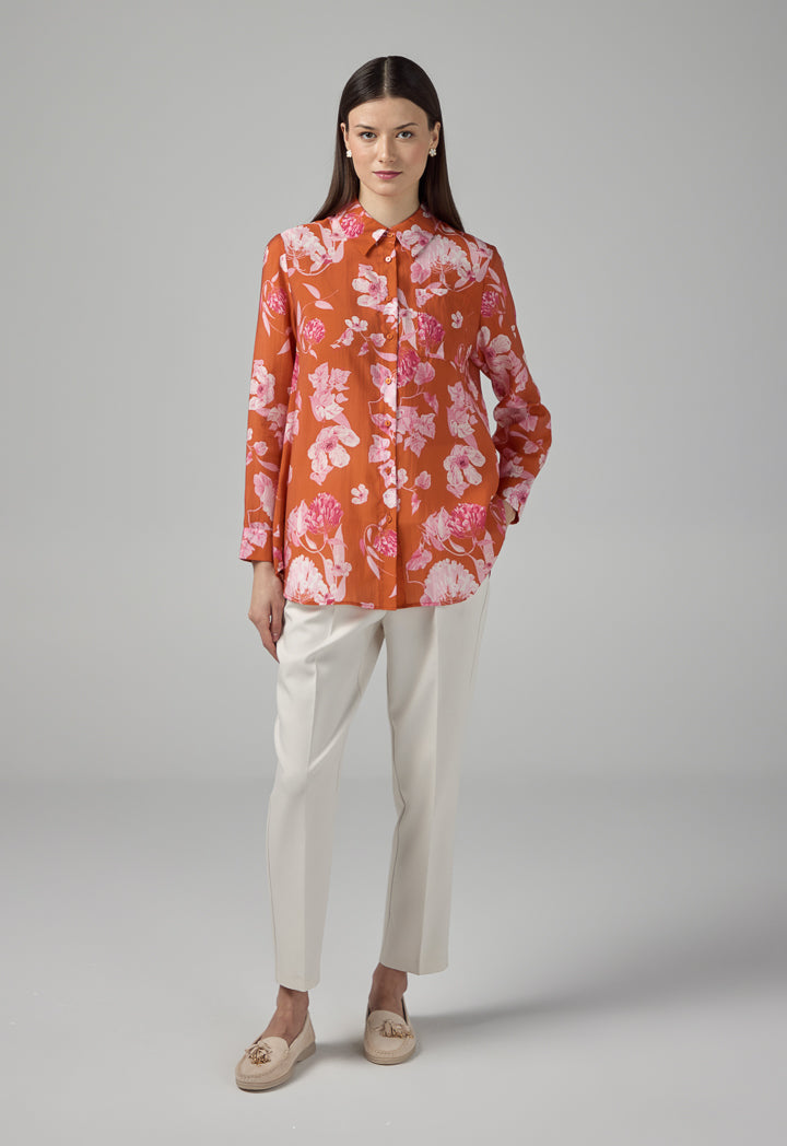 Choice Floral Printed Long Sleeves Shirt Multi Color