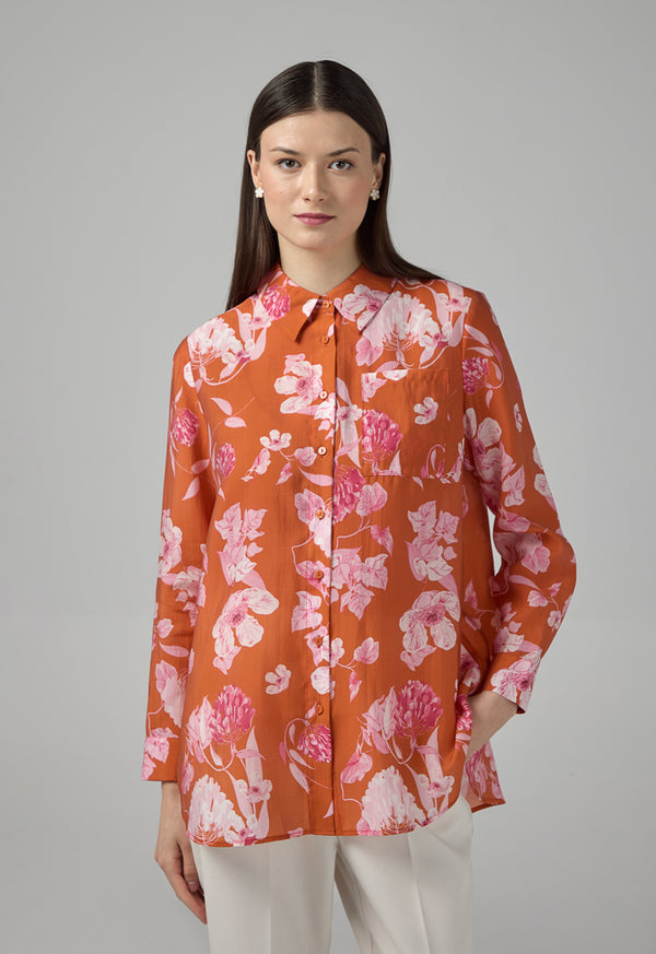 Choice Floral Printed Long Sleeves Shirt Multi Color