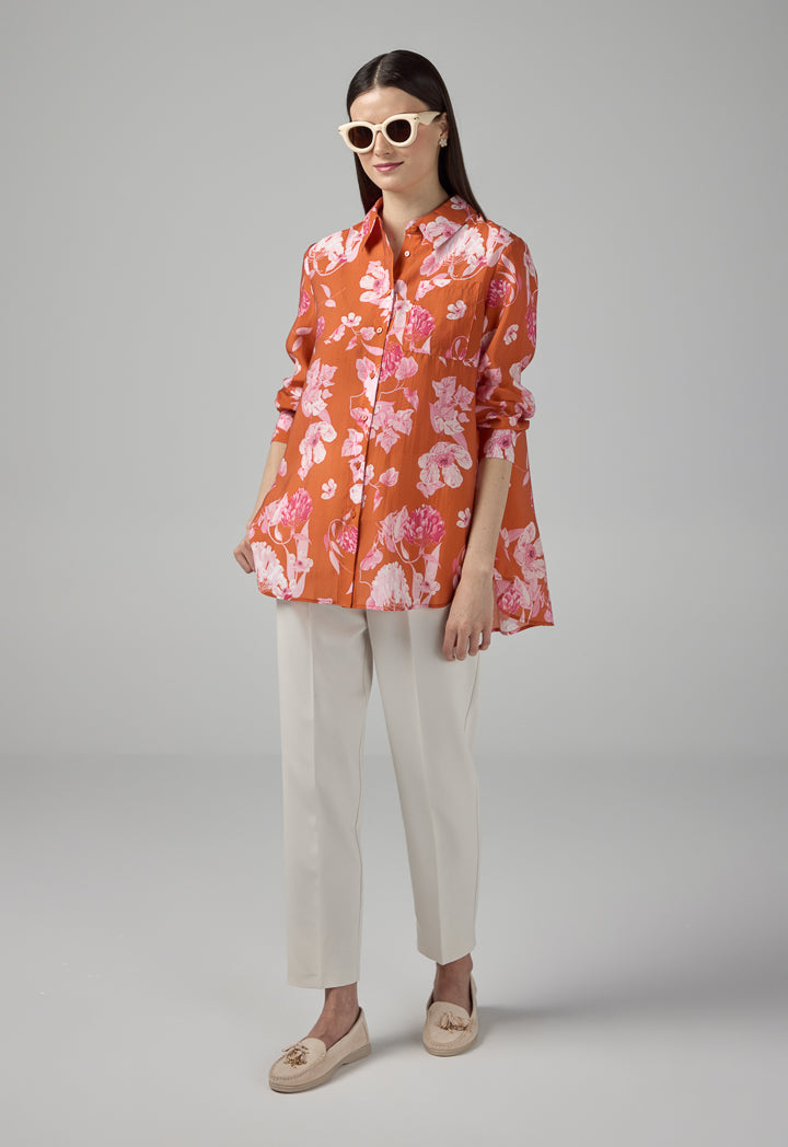 Choice Floral Printed Long Sleeves Shirt Multi Color