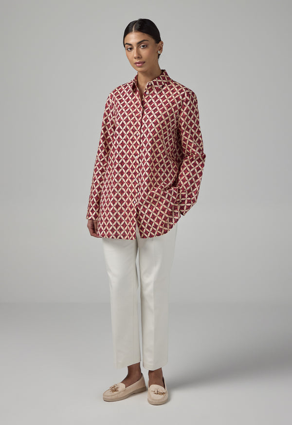 Choice All-Over Geometric Print Shirt Multi Color