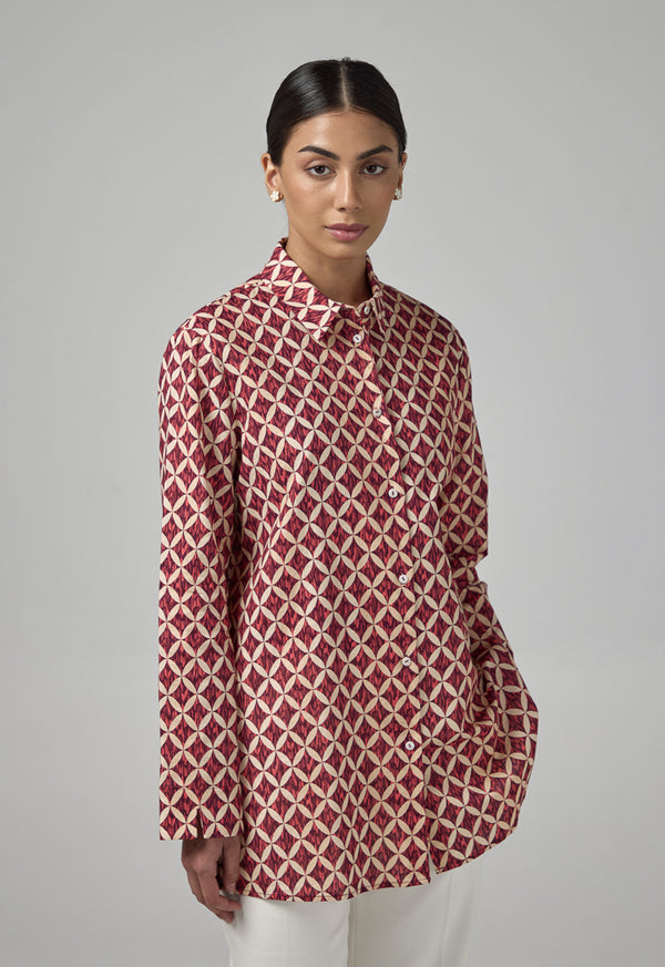 Choice All-Over Geometric Print Shirt Multi Color