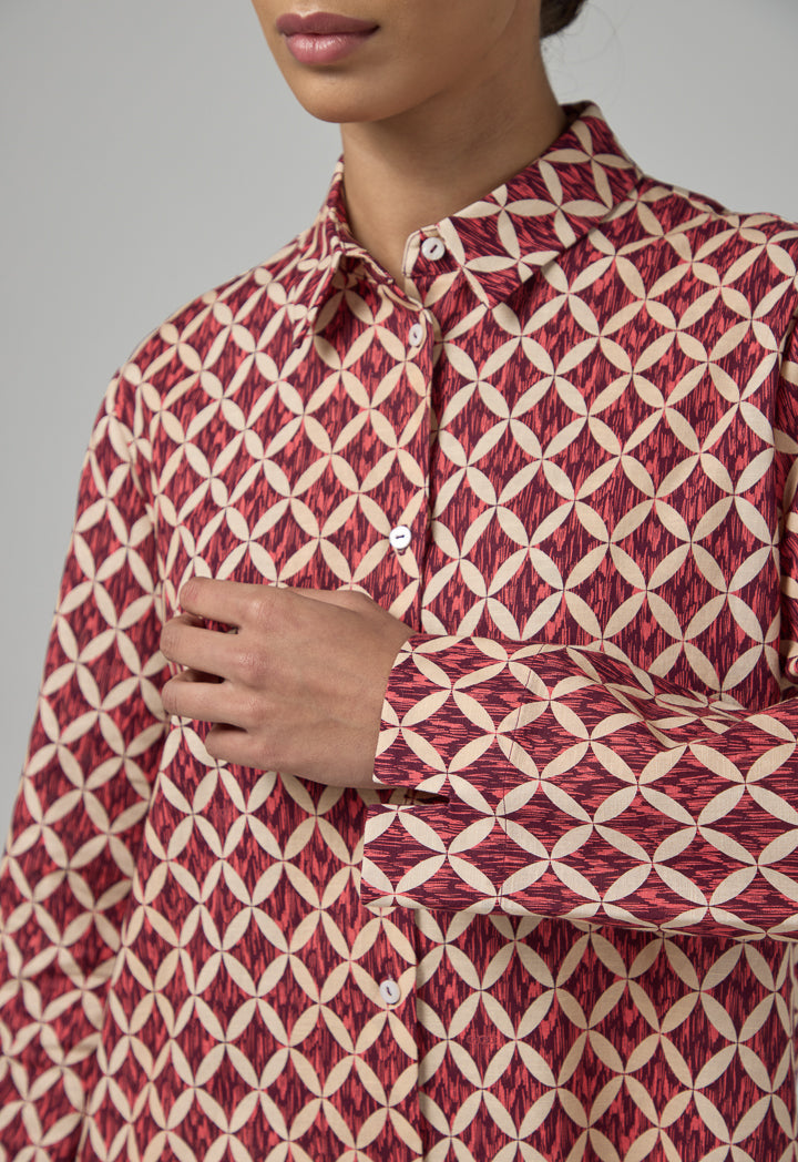 Choice All-Over Geometric Print Shirt Multi Color