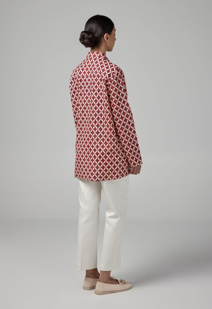 Choice All-Over Geometric Print Shirt Multi Color