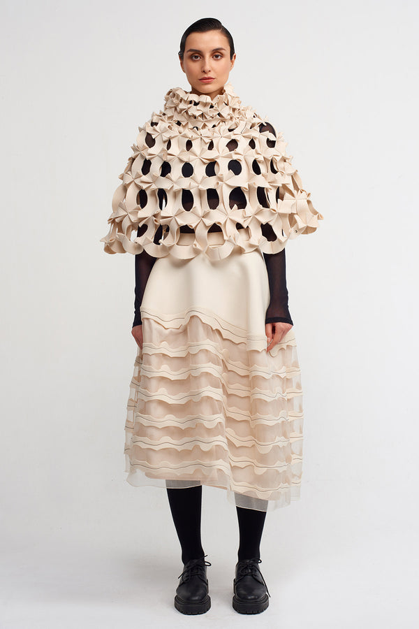 NU Handmade Window Detail Blouse Natural