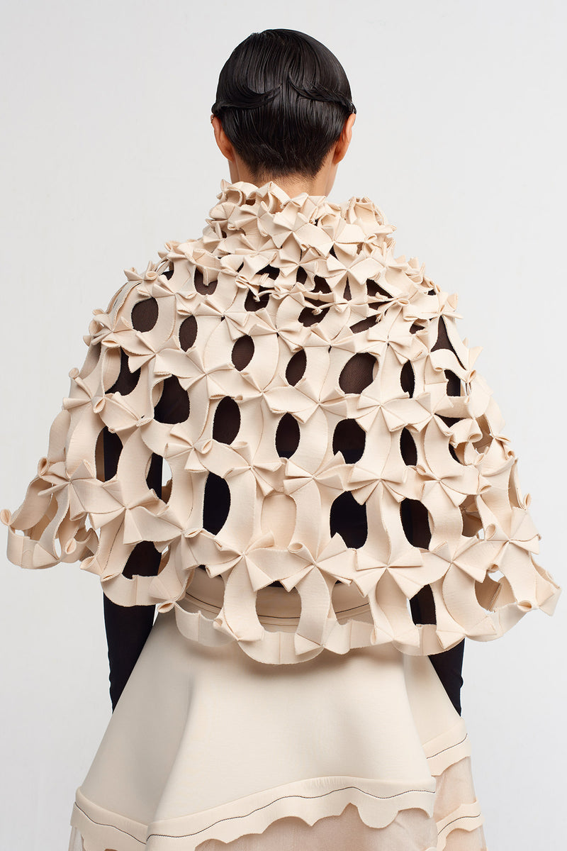 NU Handmade Window Detail Blouse Natural