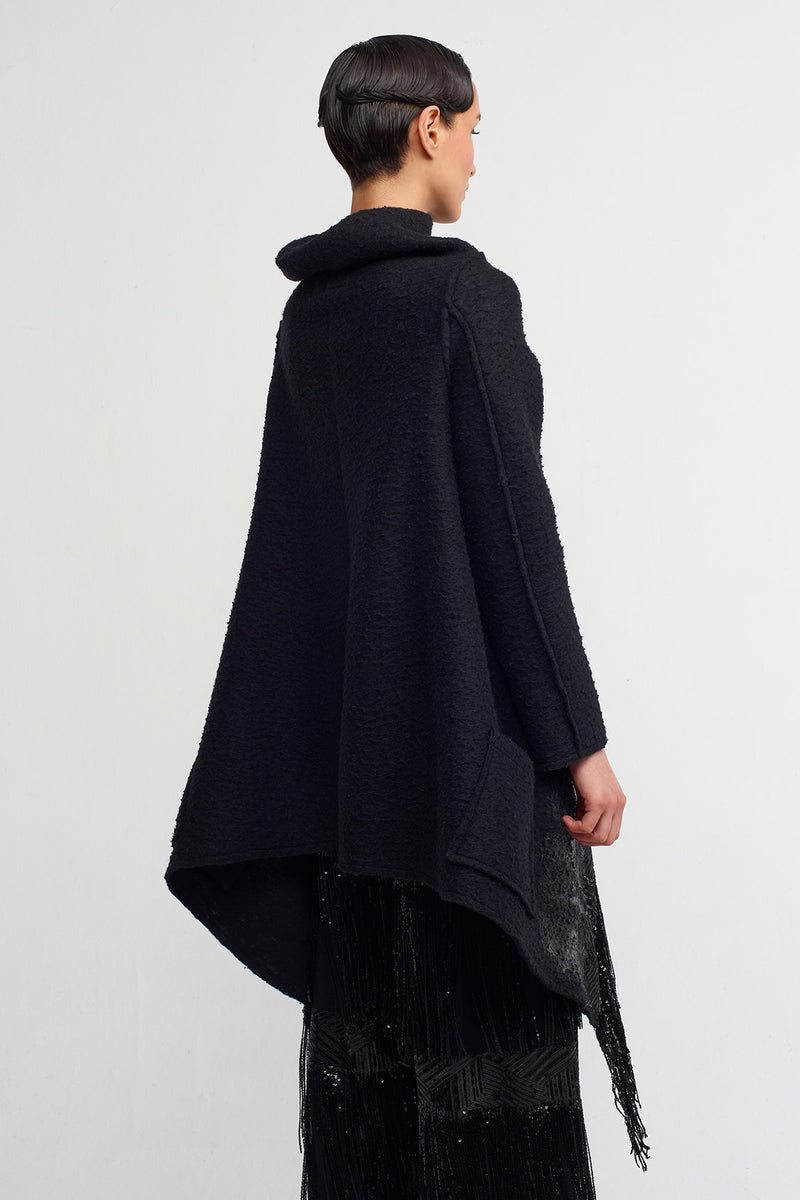 NU Tassel Sequin Detailed Jacket Black