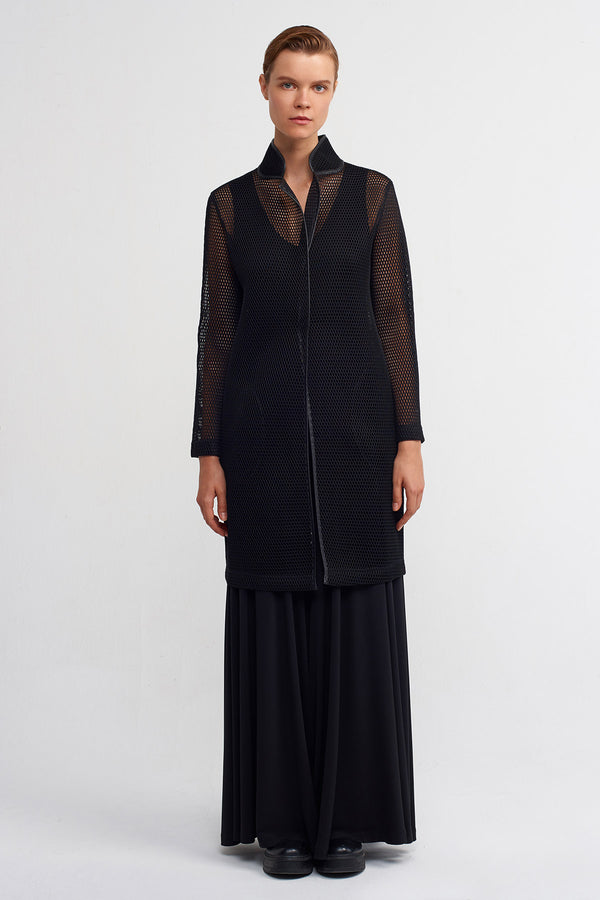 NU Fishnet Mesh Jacket Black