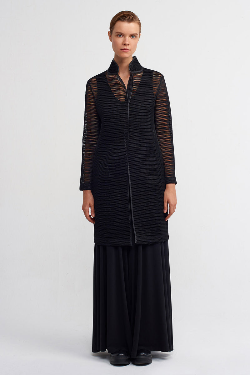 NU Fishnet Mesh Jacket Black