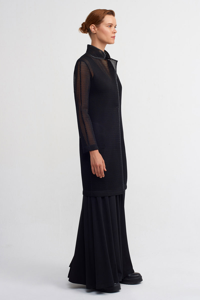 NU Fishnet Mesh Jacket Black