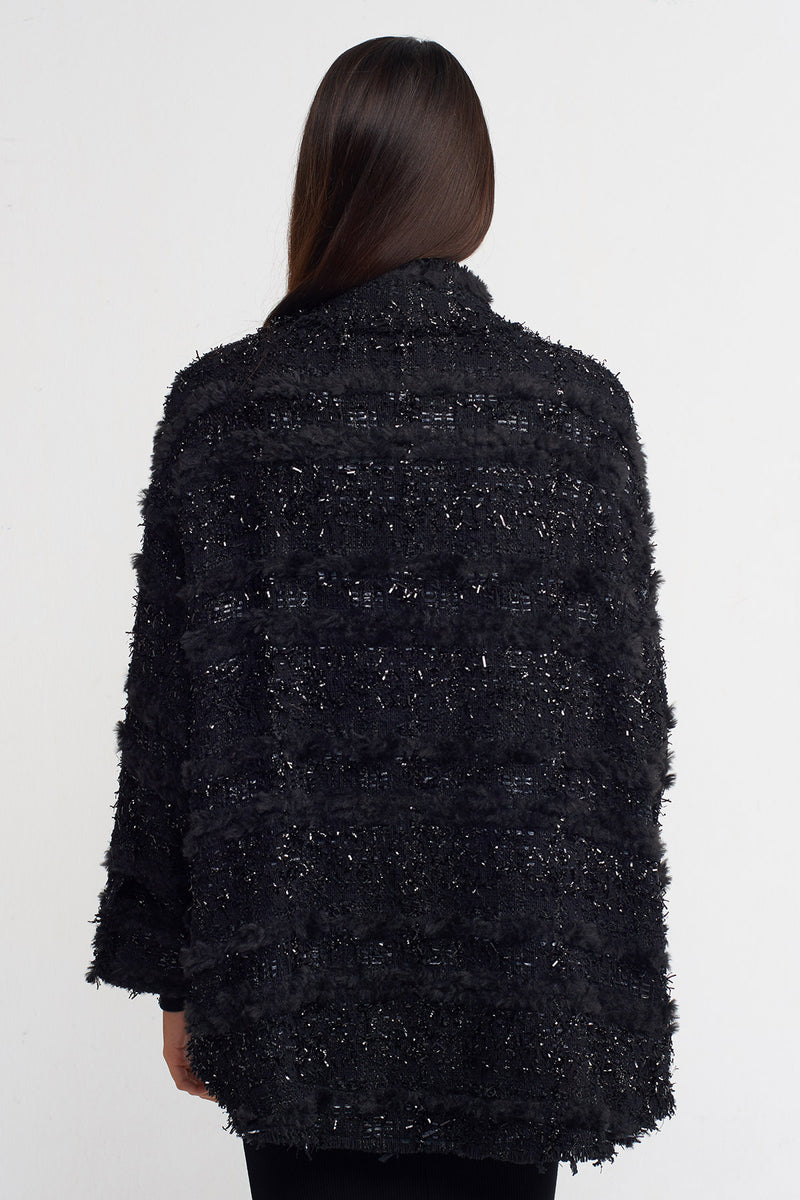 NU Distressed Snap-Front Jacket Black