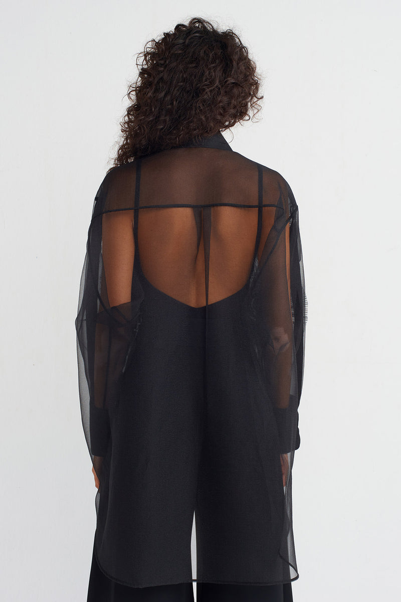 NU Applique Detail Shirt Black/Offwhite