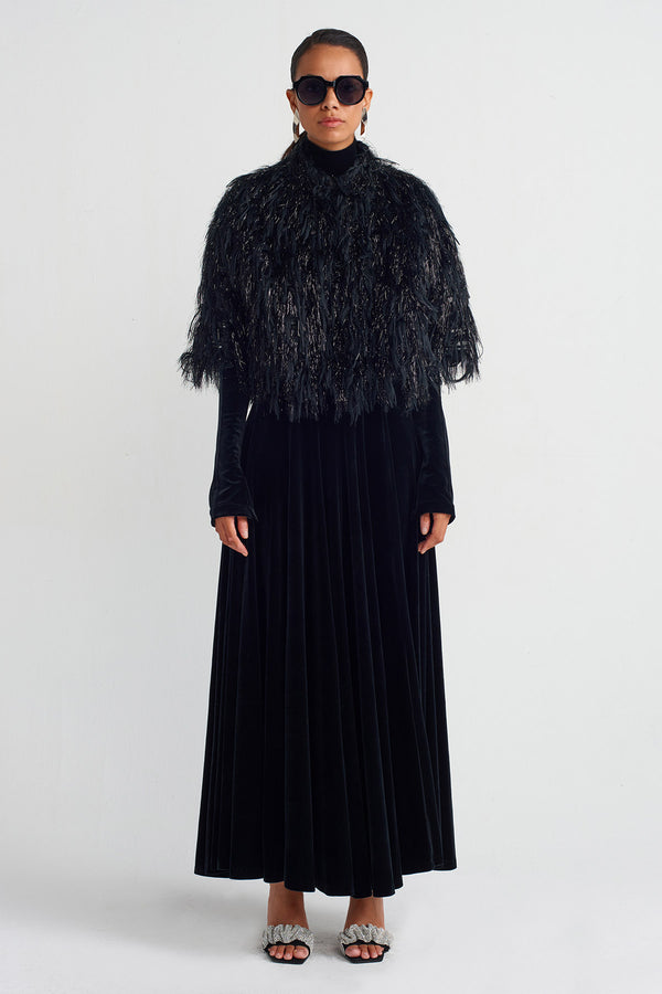 NU Plush Chic Crop Top Black