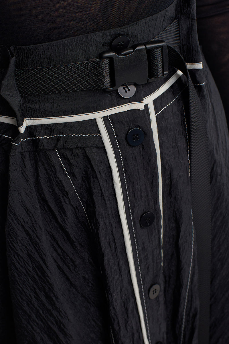 NU Piped Skirt Black