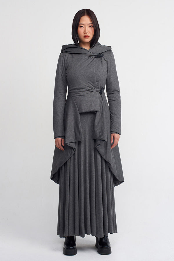 NU Padded Tuxedo Jacket Dark Grey Melange