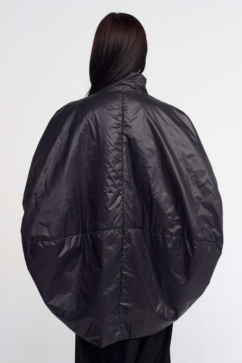 NU Embroidered Puffer Jacket Black