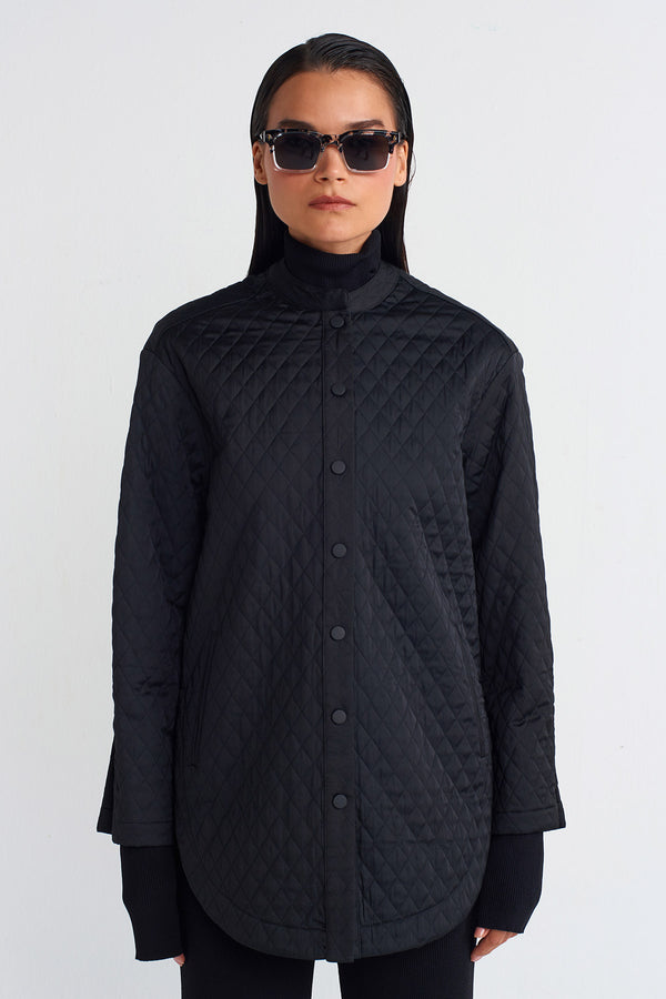 NU Quilted Jacket Black/Nude