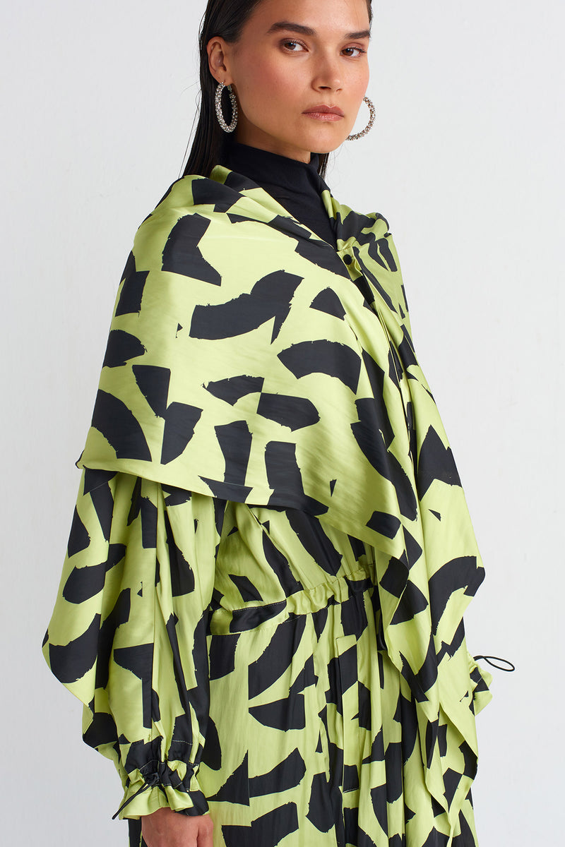 NU Satin Trench Coat Multi Color