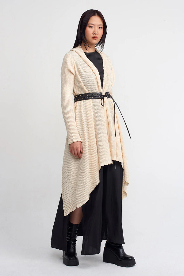 NU Leather Thin Belt Black