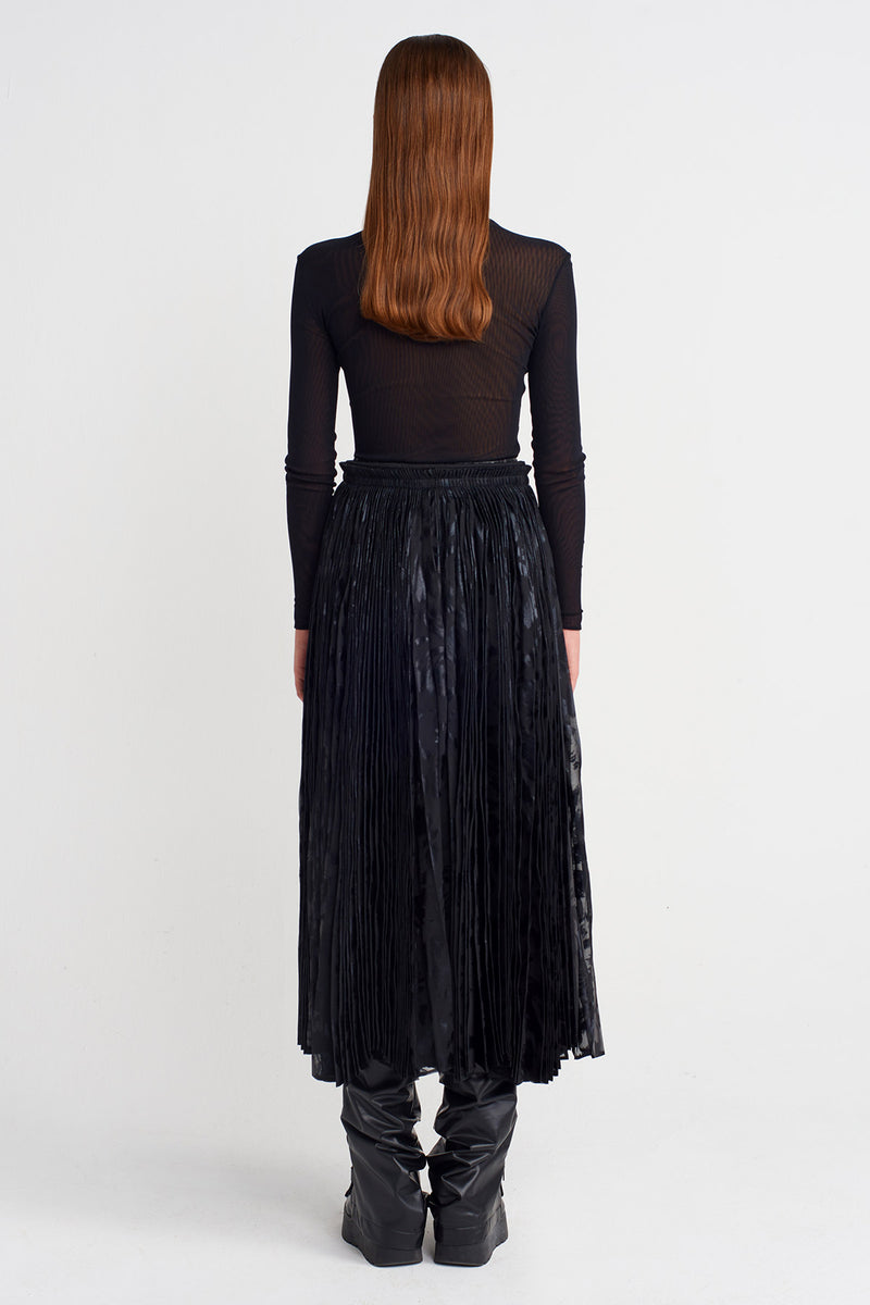 Nu Pleated Belt Skirt Black