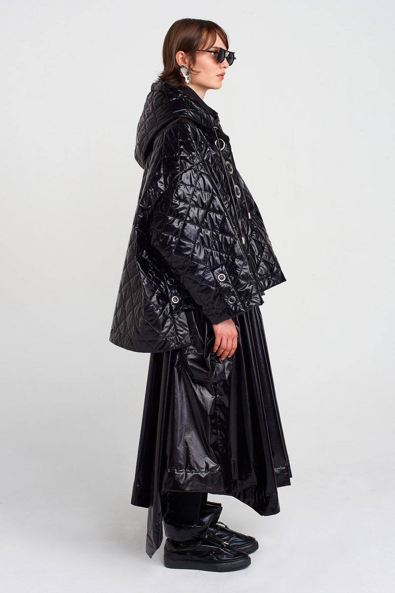 Nu Oversize Quilted Sweater Black