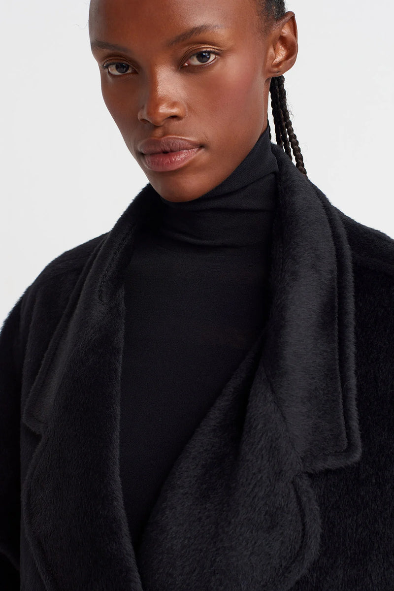 NU Fuzzy Short Blazer Jacket Black