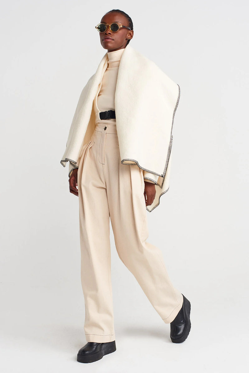 NU Inner Belted Cape Jacket Natural